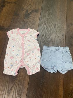 Girls romper and shorts size 3/6 months by Duck Duck Goose #23