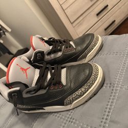 Mens Jordan 3 Black Cement