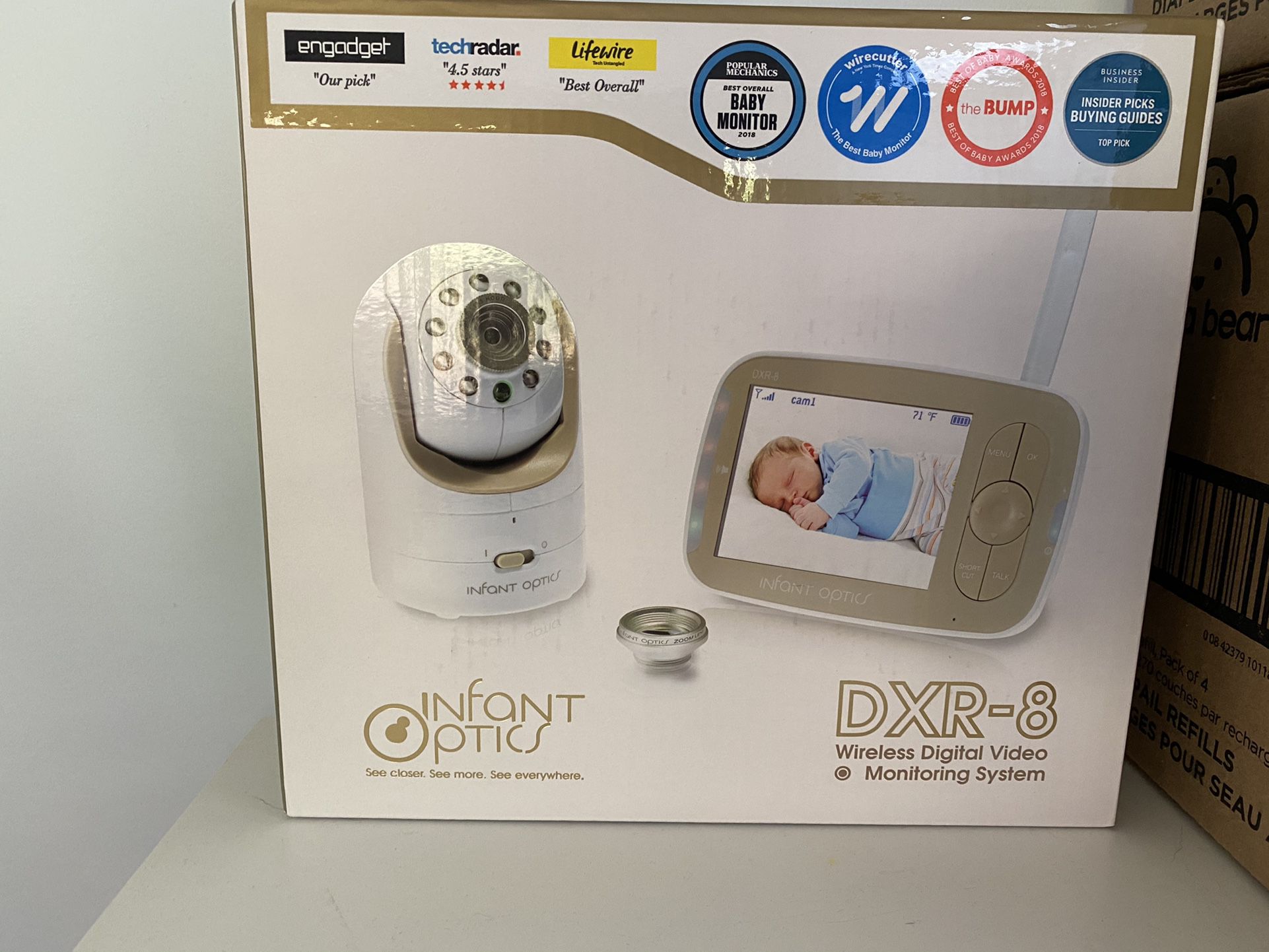 Infant Optics DXR-8 Video Baby Monitor with Interchangeable Optical Lens And Second Camera