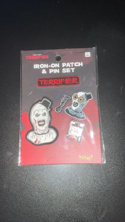 Terrifier Iron-On Patch & Pin Set