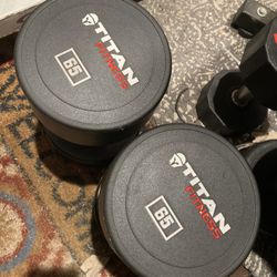 Titan Fitness 65 Lb Urethane Dumbbell - Retails For Over $400