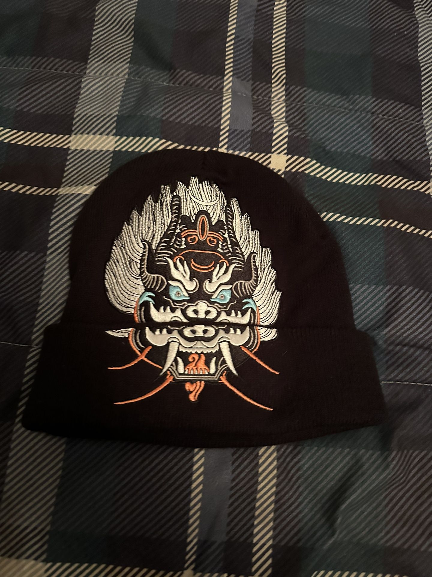 Supreme Demon Beanie FW21 Black Knit Hat Cap Acrylic