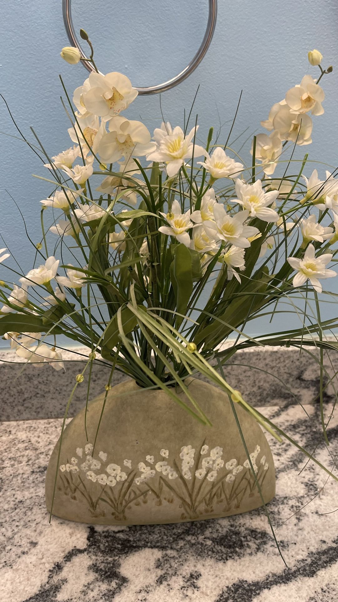 Artificial Flower Arrangement in Decorative Vase Check More Picture