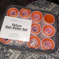 NEW IN CASE VELCRO HAIR CURLERS SET 6 FIRM LOOK MY POST TONS ITEM