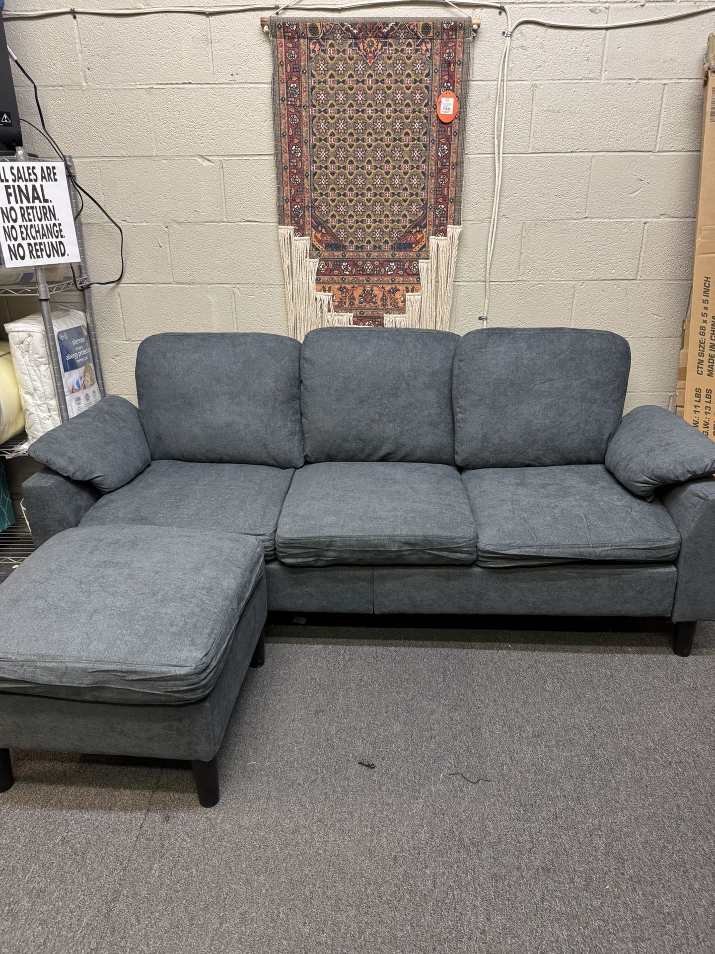 New Small Sofa With Ottoman Fully Assemble