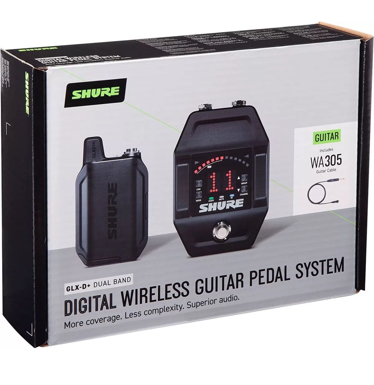 Shure GLXD16+ Guitar Pedal System w/ Cable,
