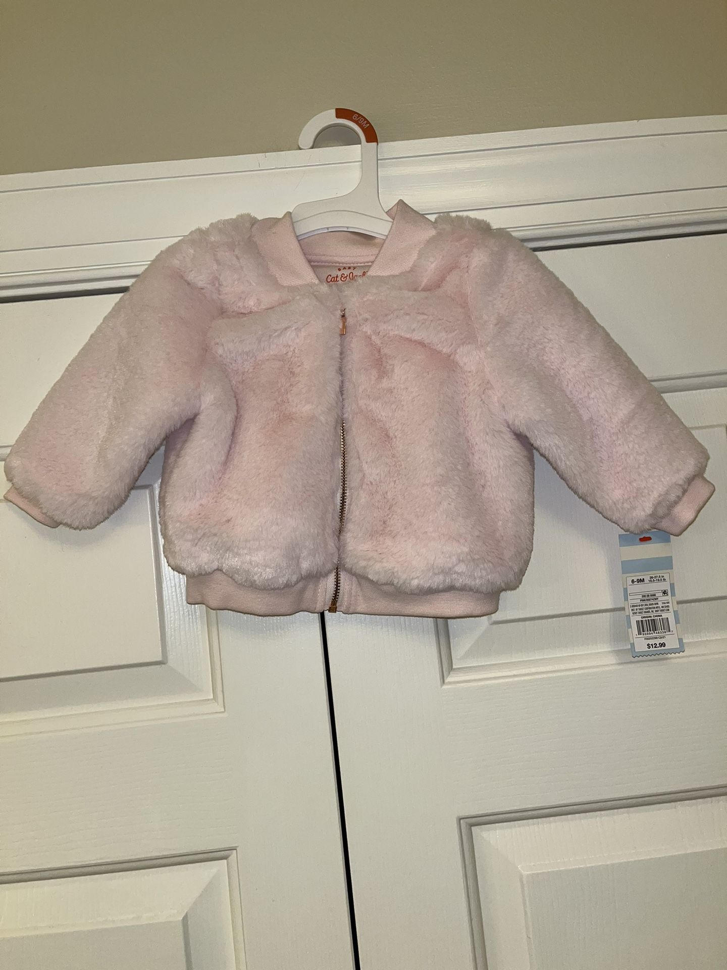 Brand New Baby sz 6-9M cat & jack faux fur coat