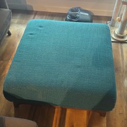 Large Teal Ottoman 
