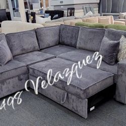 ✅️✅️3-Piece Convertible Sectional
Sleeper Sofa W/Cupholder, Sofa Storage, & USB Ports✅️✅️