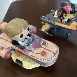 Funko Pop Star Wars Ride On Luke’s Landspeeder & Poe’s X-Wing  