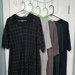 For 5 Mens shirts size XL assorted styles polo style 2 different minions USA and bourbon wingman Good Condition 