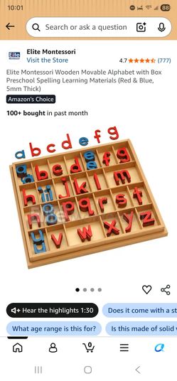 Montessori movable alphabet- like new