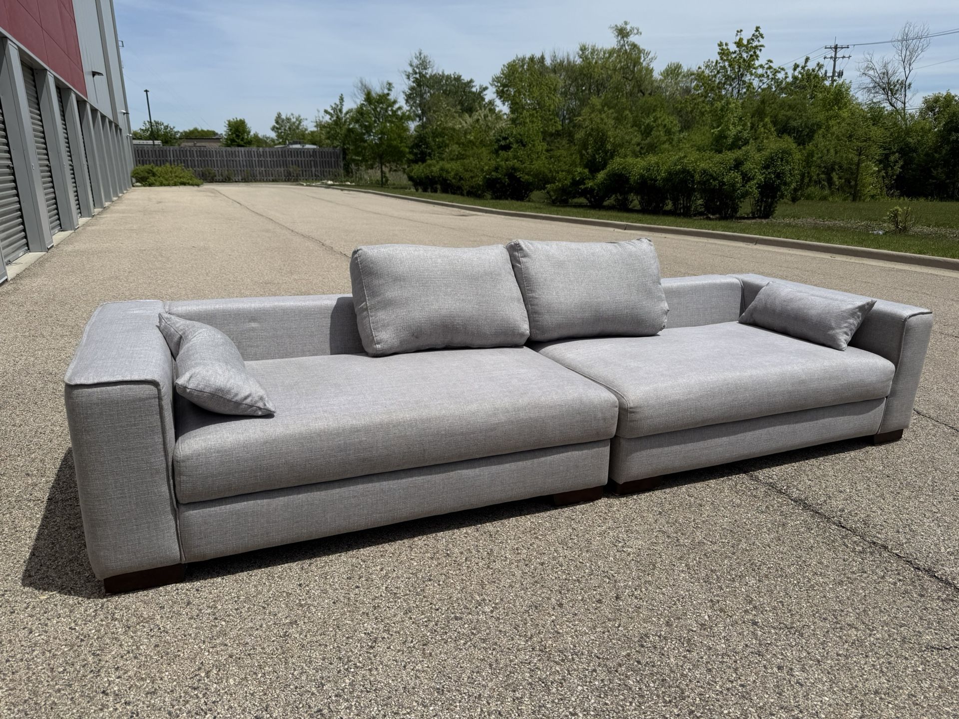 Two-Piece Gray Sectional Couch! ***Free CurbSide Delivery***