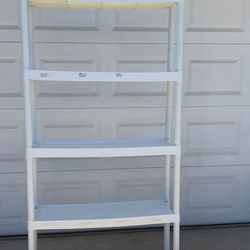 White Plastic Shelving Unit
