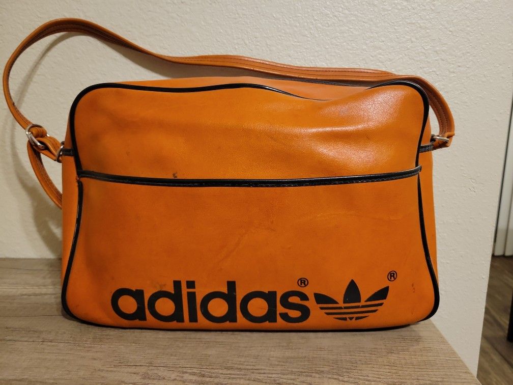 Vintage ADIDAS Gym Bag 1970s/80s Pumpkin Orange