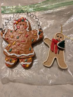 Set Of 2 Ginger Bread Ornaments 