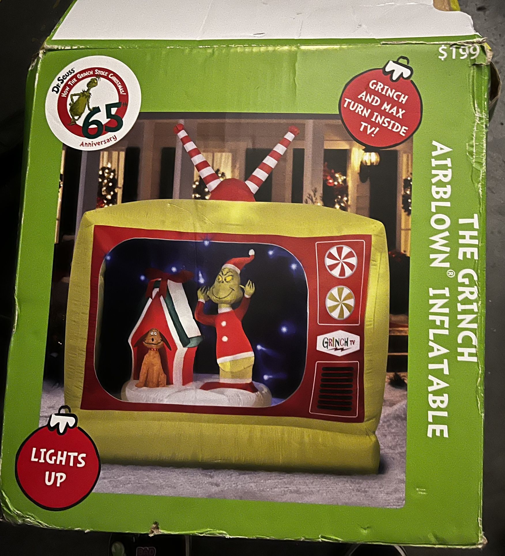 Dr. Seuss The Grinch 7 ft selling Animated Retro TV Scene Inflatable