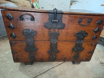 Vintage Korean Bandaji Wooden Storage Chest