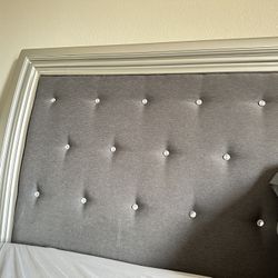 king bed frame and 2 bedside tables