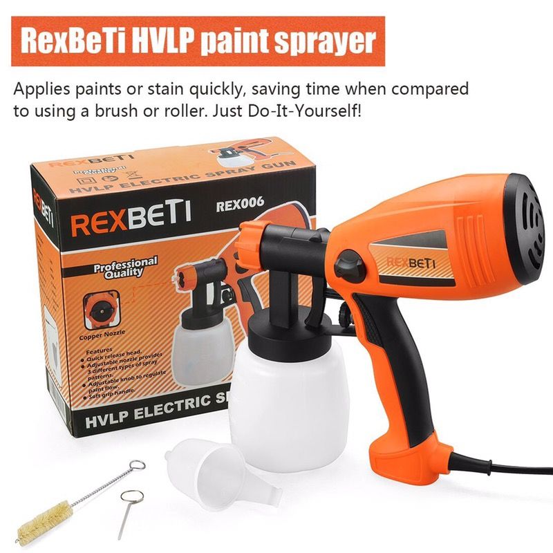 Paint Sprayer, HVLP Spray Gun Power Painter By RexBeTi, Home Paint