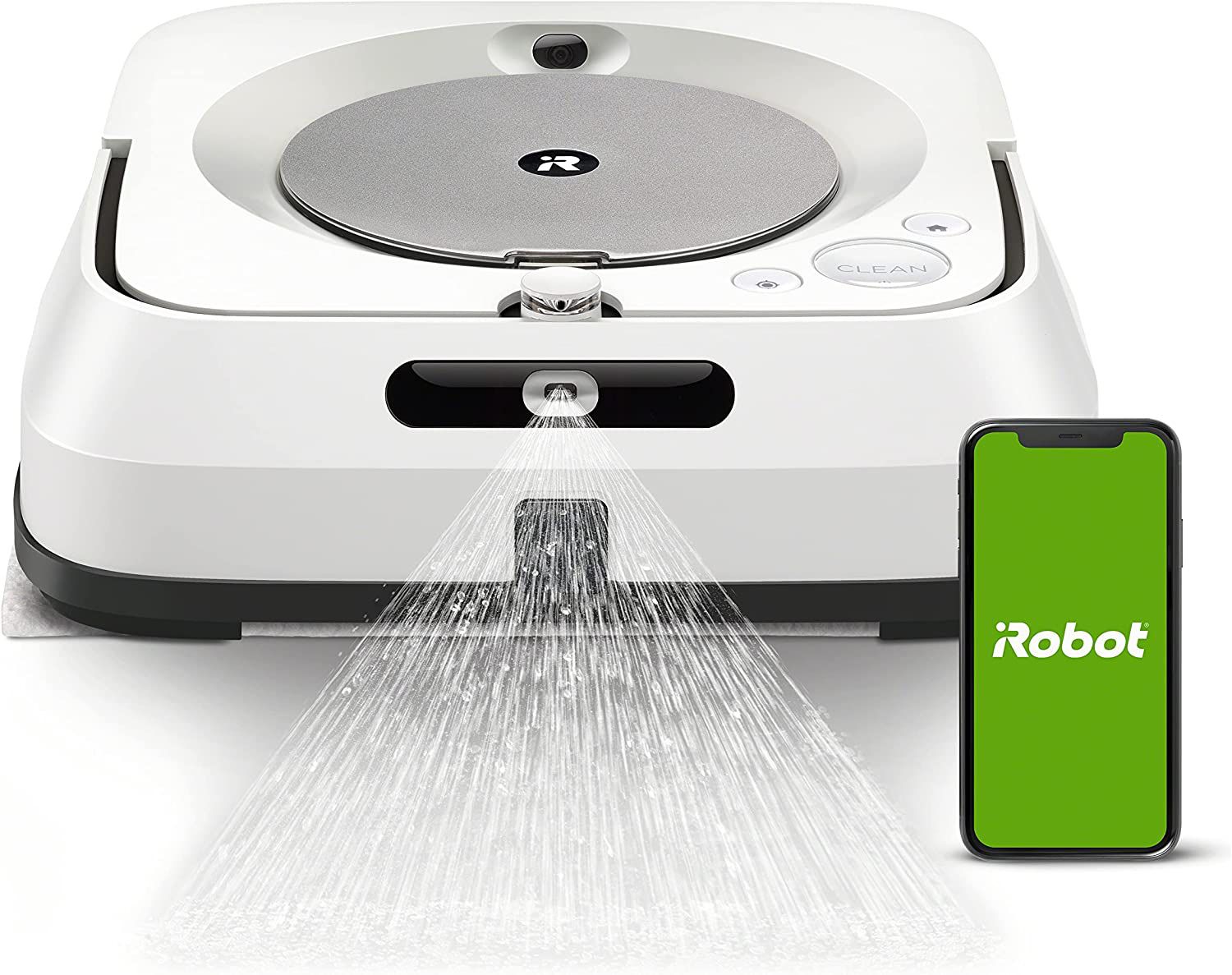 New iRobot Braava Jet M6 Ultimate Robot Mop- Wi-Fi Connected, Precision Jet Spray, Smart Mapping, Works with Alexa, Ideal for Multiple Rooms, Recha