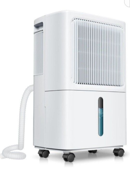 2,500 Sq Ft Home Dehumidifier~NEW~w Drain Hose~55 OZ Water Tank, 24 Hr Timer, 50 Pt High Efficiency Compressor for Basements, Bedrooms, Bathrooms