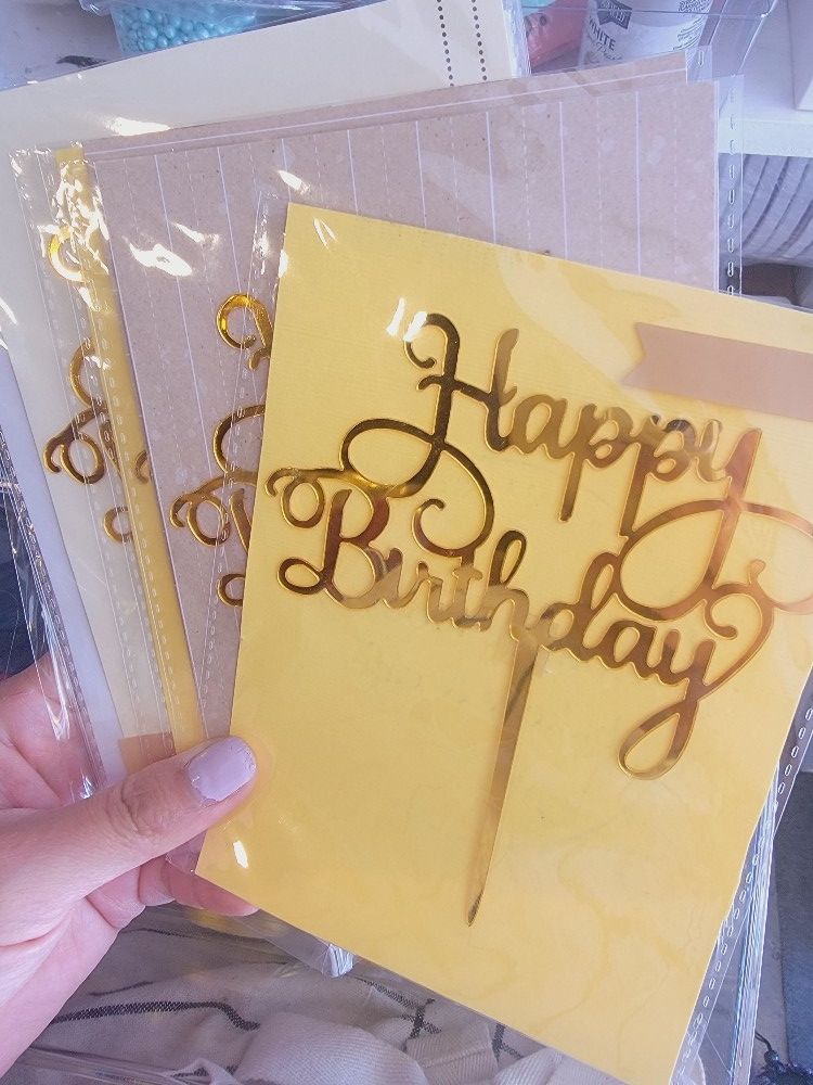 Fancy Gold Cake Toppers