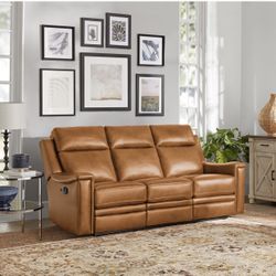 Leather Reclining Sofa