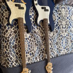 2-Squier By Fender P-basses For Sale