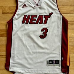 Dwyane Wade #3 Miami Heat Adidas Stitched Jersey Youth Size M  