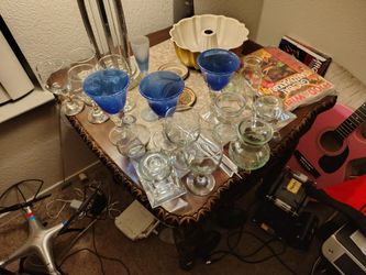 All glass cups and other items all for 20 dollars