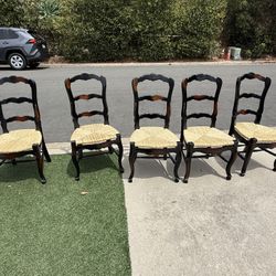 French Country Ladderback Side Chairs