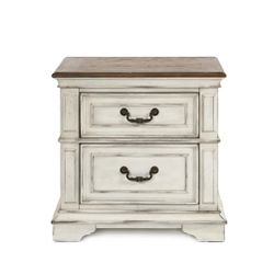 Anastasia Antique Bisque Two drawer nightstand 