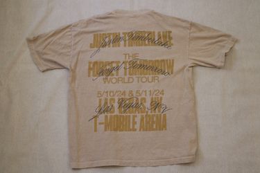 Justin Timberlake Forget Tomorrow World Tour Shirt Made USA Las Vegas 2024 Sz L