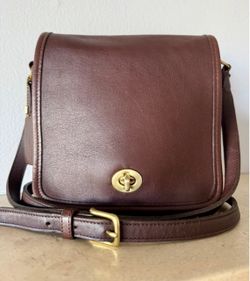 Vintage Coach Companion Flap Crossbody Bag 9076 Mahogany USA Made