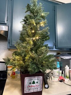 Pre-Lit Tabletop Artificial Christmas Tree 36”