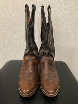 Two-Tone Leather Cowboy Boots