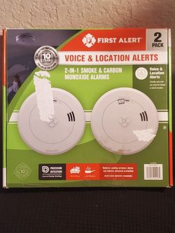 2 Pack First Alert 2-in-1 Combo Smoke/CO Alarm Voice & Location Alerts NEW

