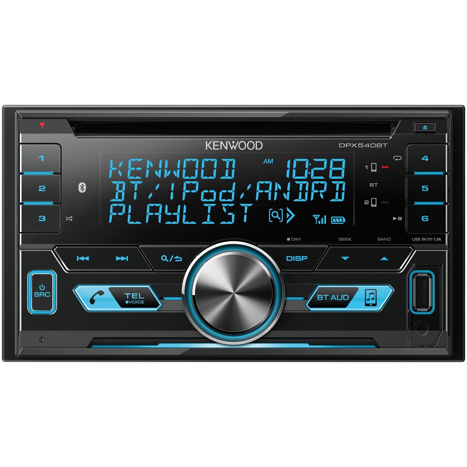Kenwood DPX540BT Double-Din In-Dash AM/FM Media Receiver With Bluetooth