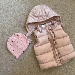 H&M Vest With Hat Baby Girl Clothes 9-12 Months 