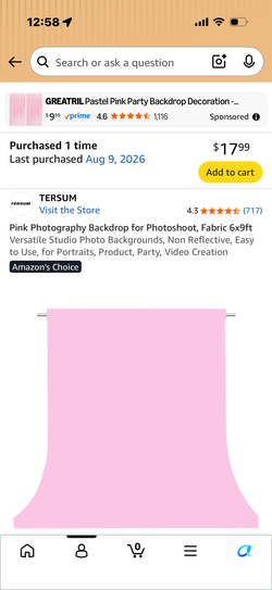 Pink 6 x 9 fabric photo backdrop