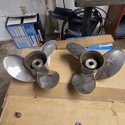 Pair Of Yamaha 14 1/2 X 18 Stainless Props