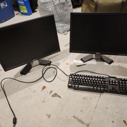 Hp Hard-drive with Two Dell Monitors and Accessories Great Working Condition