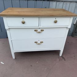 Solid Wood Antique Dresser With Four Drawers In Very Good Condition All Drawers Open Just Fine 