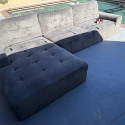 Grey L Shaped Couch With Chaise