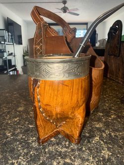 Taza/Mate Imperial Gourd High Quality + Alpaca Leg + Straw (bombilla) -  leather