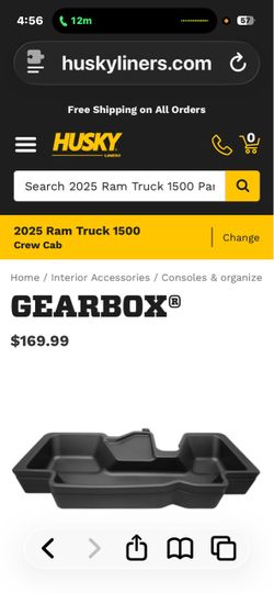 Husky Liners Gearbox Under Seat Storage 09411 RAM 2019 - 2026