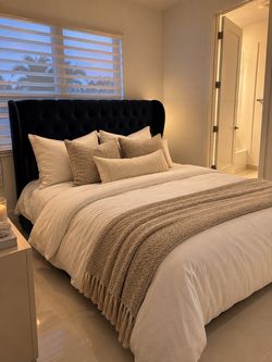 Navy Blue Bed King Size
