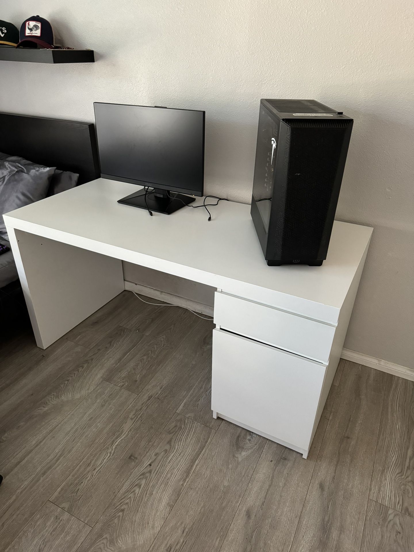 White IKEA Computer Desk (Pc Not Included)