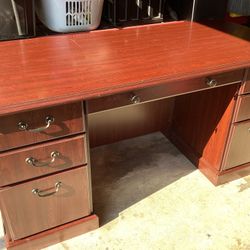 Burgundy Desk Used 65”x29”